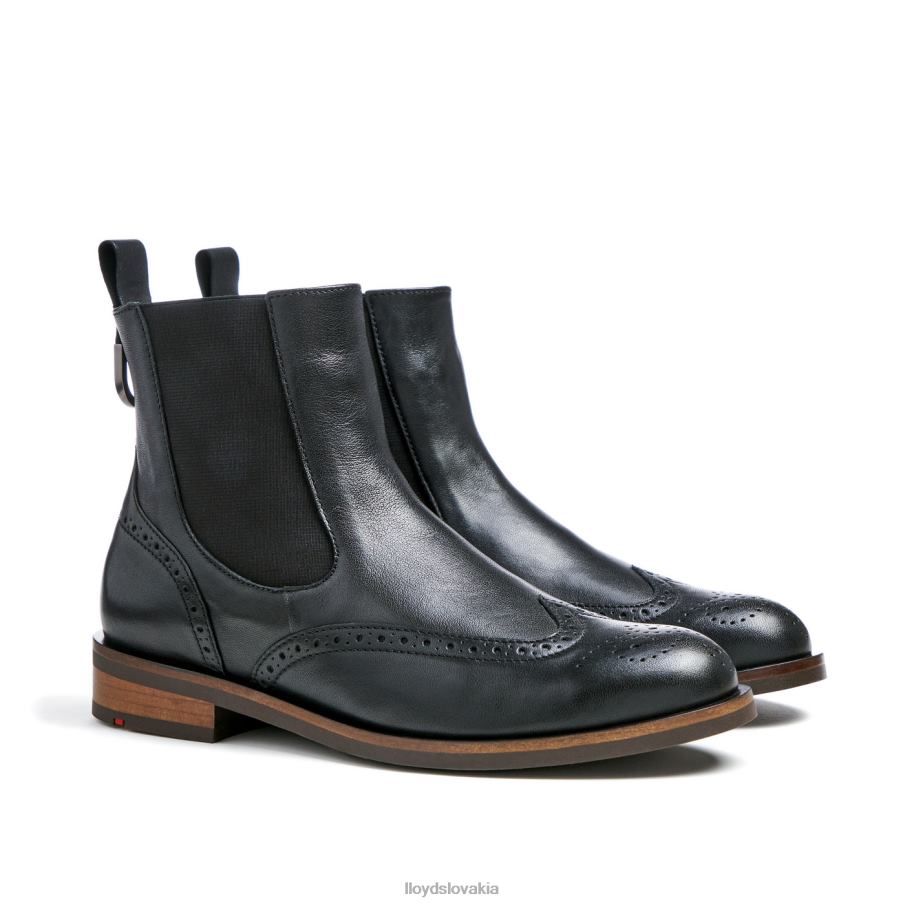 LLOYD športová členková obuv z hladkej kože ženy topánky čierna 6R0JN904