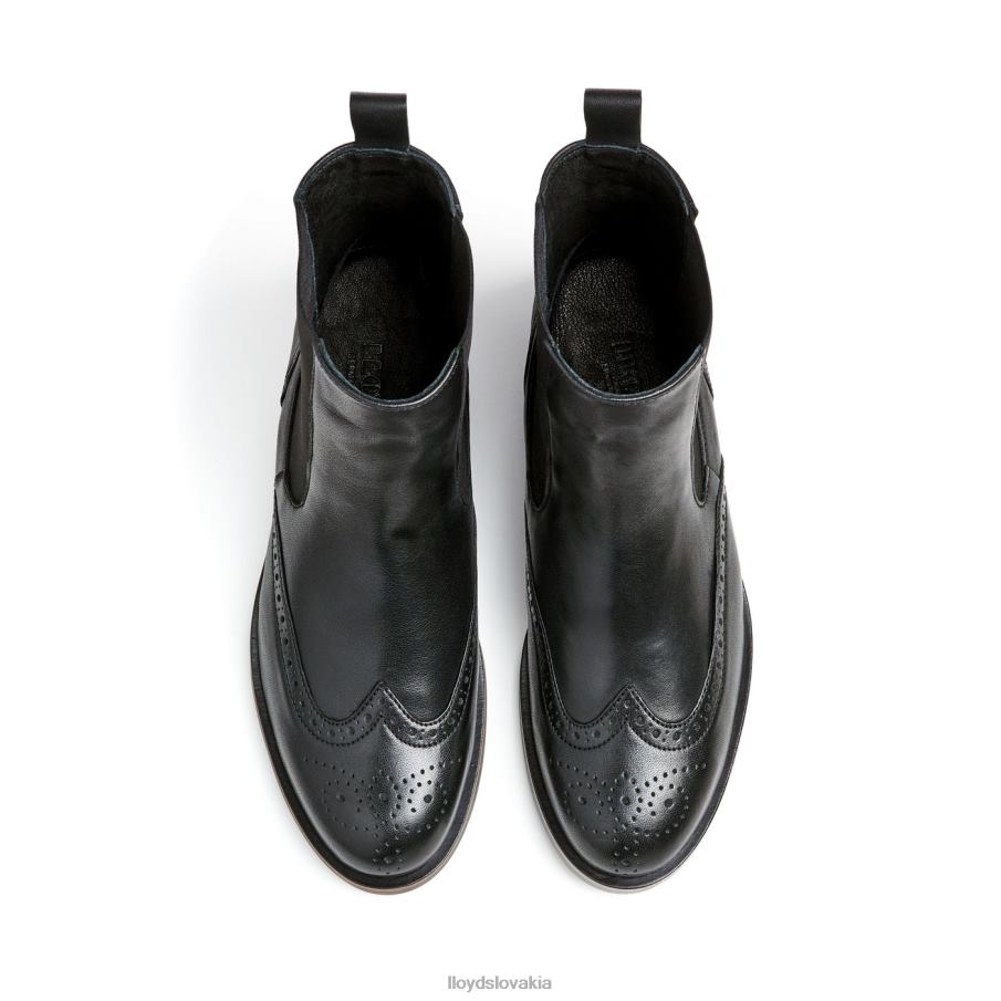 LLOYD športová členková obuv z hladkej kože ženy topánky čierna 6R0JN904