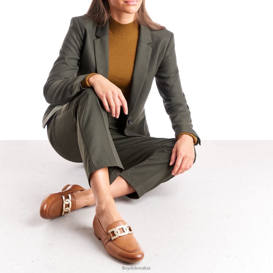 LLOYD hladká kožená papučka ženy topánky hnedá 6R0JN1040