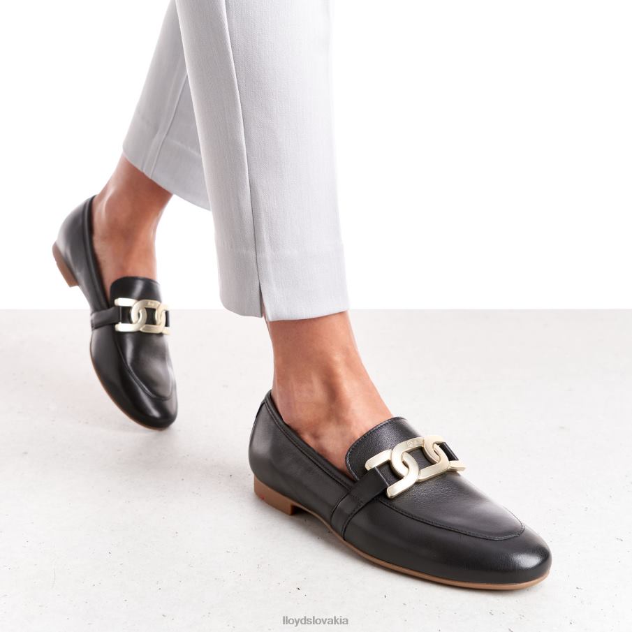 LLOYD hladká kožená papučka ženy topánky čierna 6R0JN1039