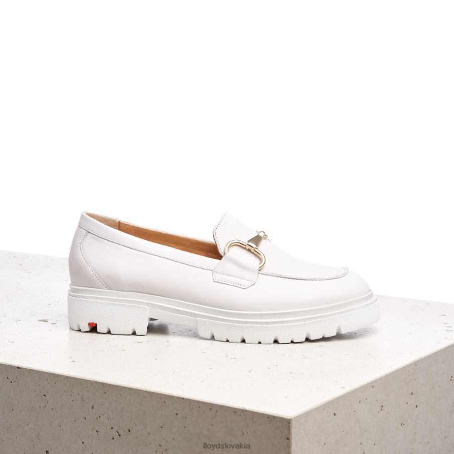 LLOYD hladká kožená slip-on papučka ženy topánky biely 6R0JN1011