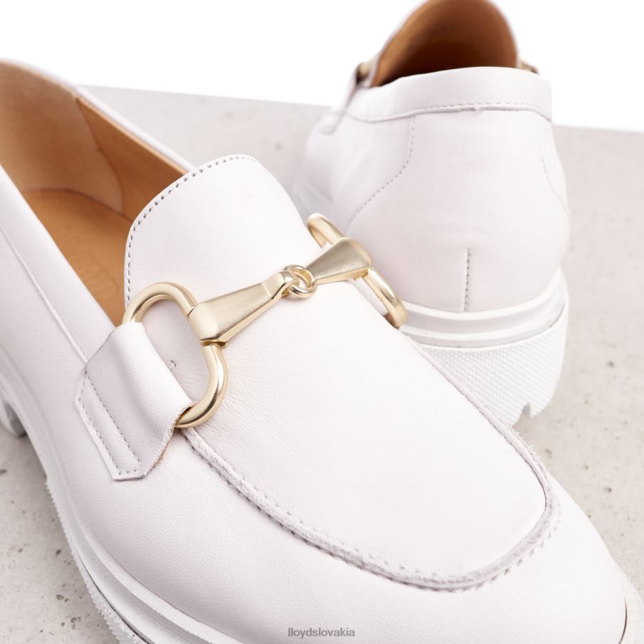 LLOYD hladká kožená slip-on papučka ženy topánky biely 6R0JN1011