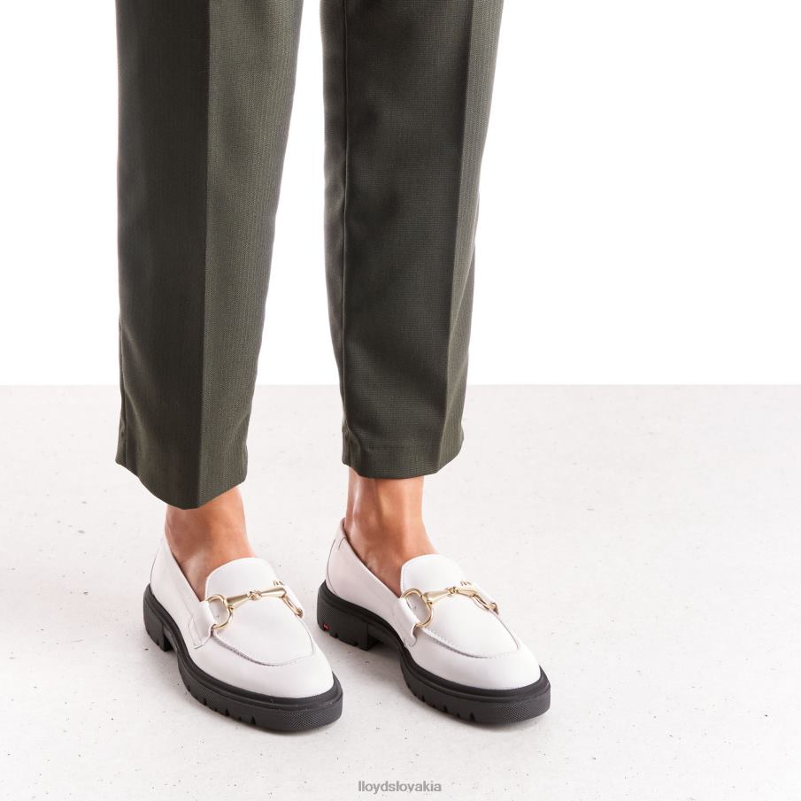 LLOYD hladká kožená slip-on papučka ženy topánky biely 6R0JN1034