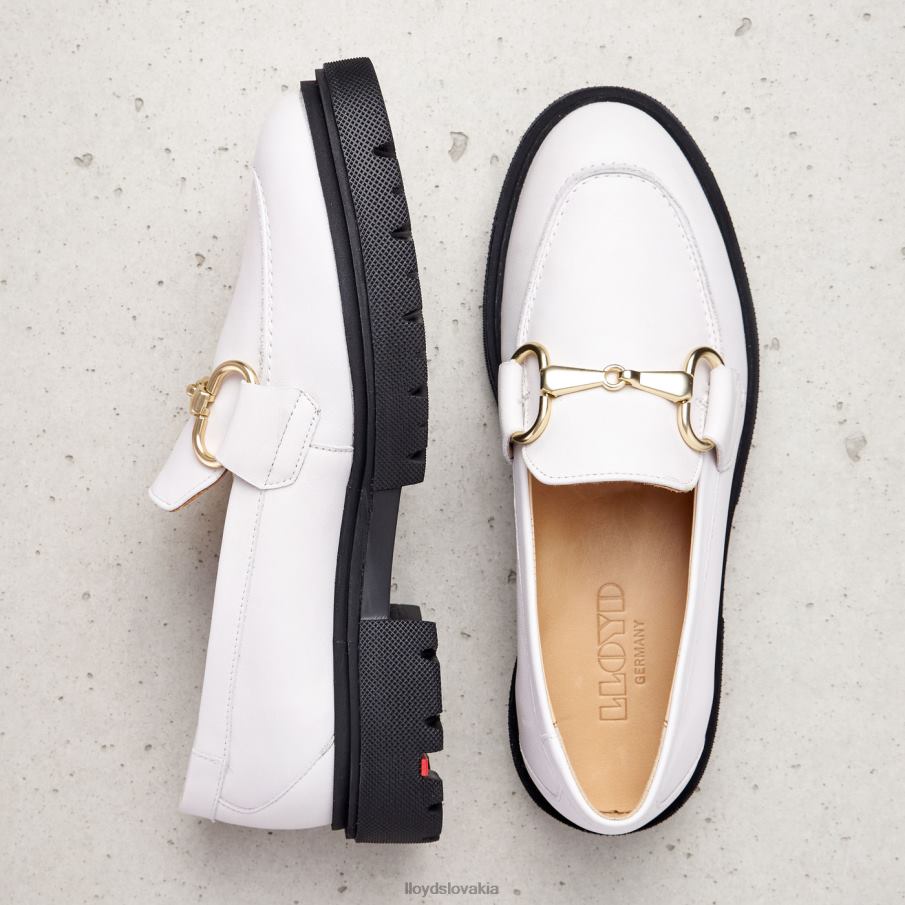 LLOYD hladká kožená slip-on papučka ženy topánky biely 6R0JN1034