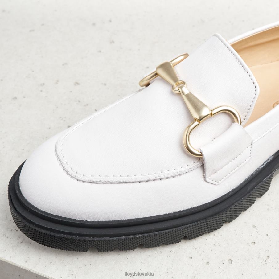 LLOYD hladká kožená slip-on papučka ženy topánky biely 6R0JN1034