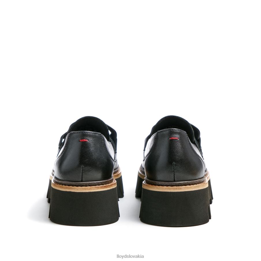 LLOYD hladká kožená slip-on papučka ženy topánky čierna 6R0JN1018