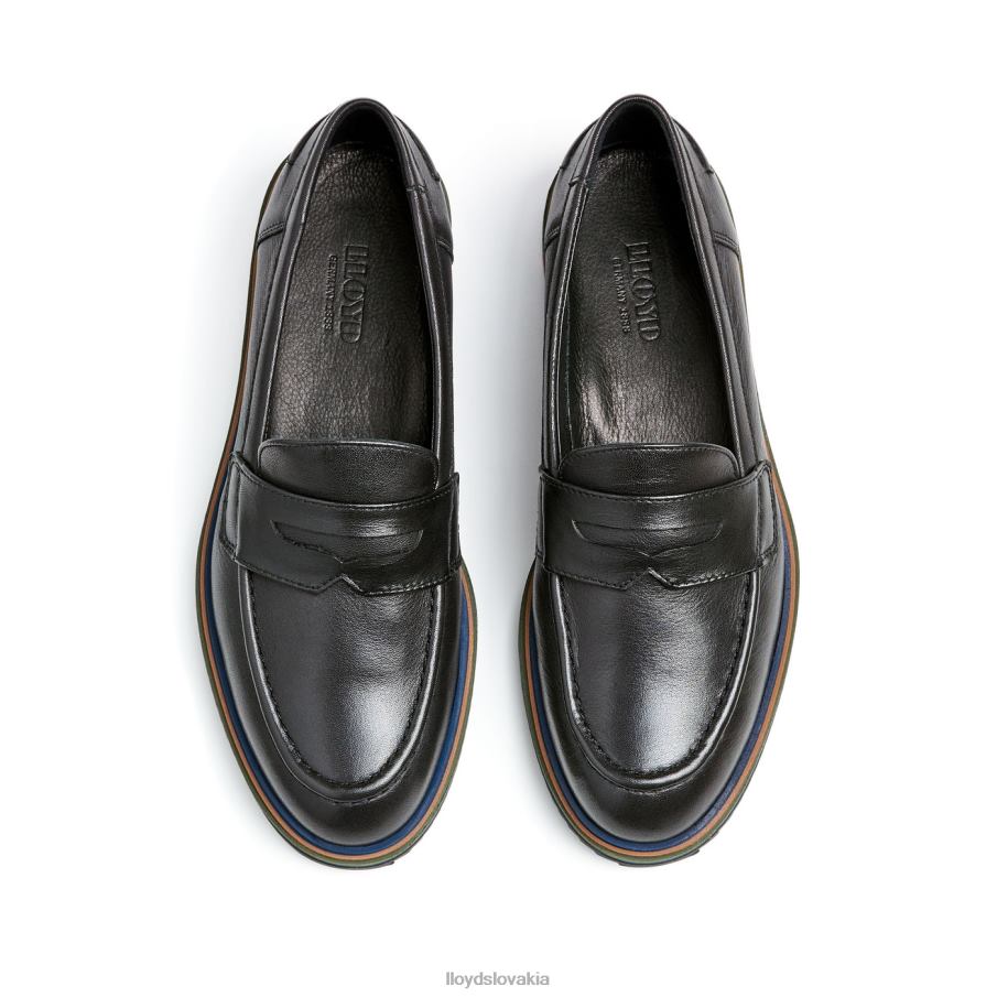 LLOYD hladká kožená slip-on papučka ženy topánky čierna 6R0JN1046