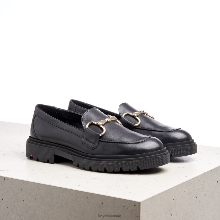 LLOYD hladká kožená slip-on papučka ženy topánky čierna 6R0JN1357