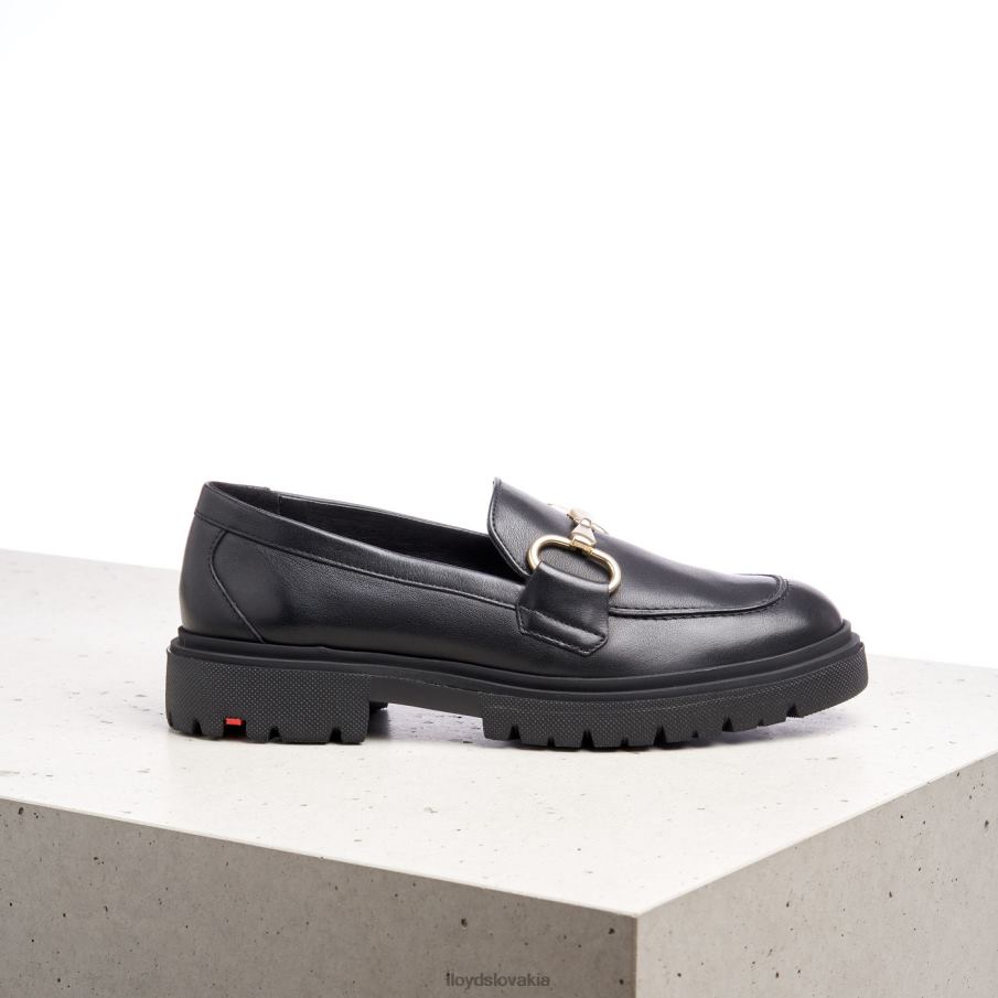 LLOYD hladká kožená slip-on papučka ženy topánky čierna 6R0JN1357