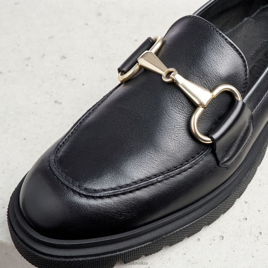 LLOYD hladká kožená slip-on papučka ženy topánky čierna 6R0JN1357
