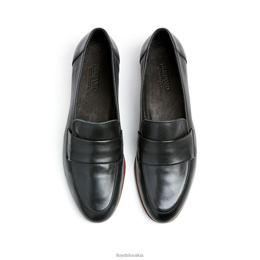 LLOYD hrubá kožená nazúvacia papuča ženy topánky čierna 6R0JN1005