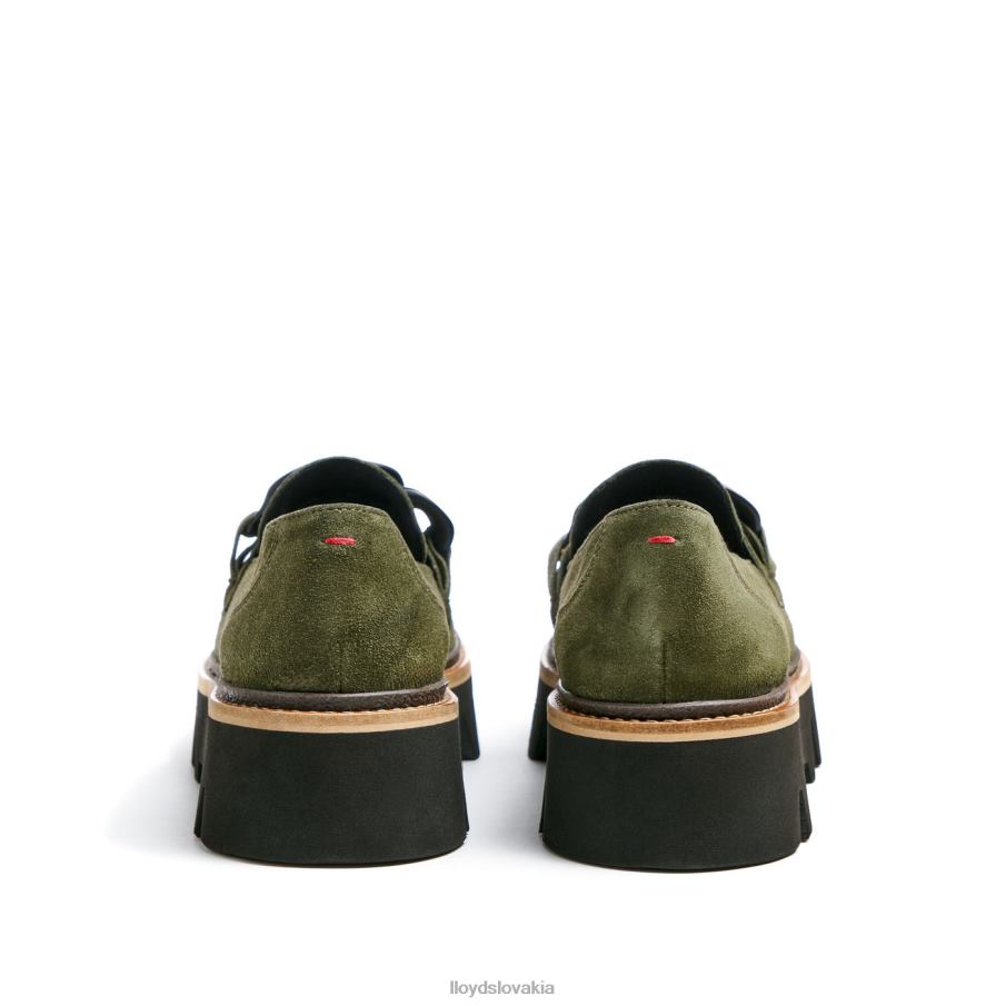 LLOYD hrubá kožená nazúvacia papuča ženy topánky zelená 6R0JN1019