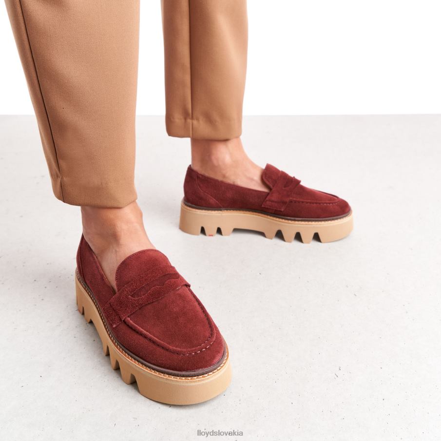 LLOYD kožená nazúvacia papuča ženy topánky červená 6R0JN1073