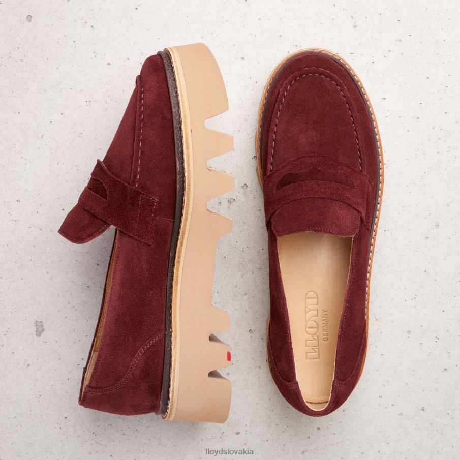 LLOYD kožená nazúvacia papuča ženy topánky červená 6R0JN1073