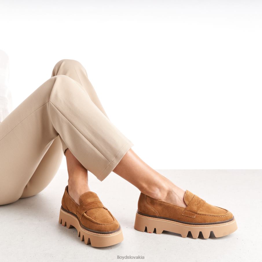 LLOYD kožená nazúvacia papuča ženy topánky hnedá 6R0JN1055