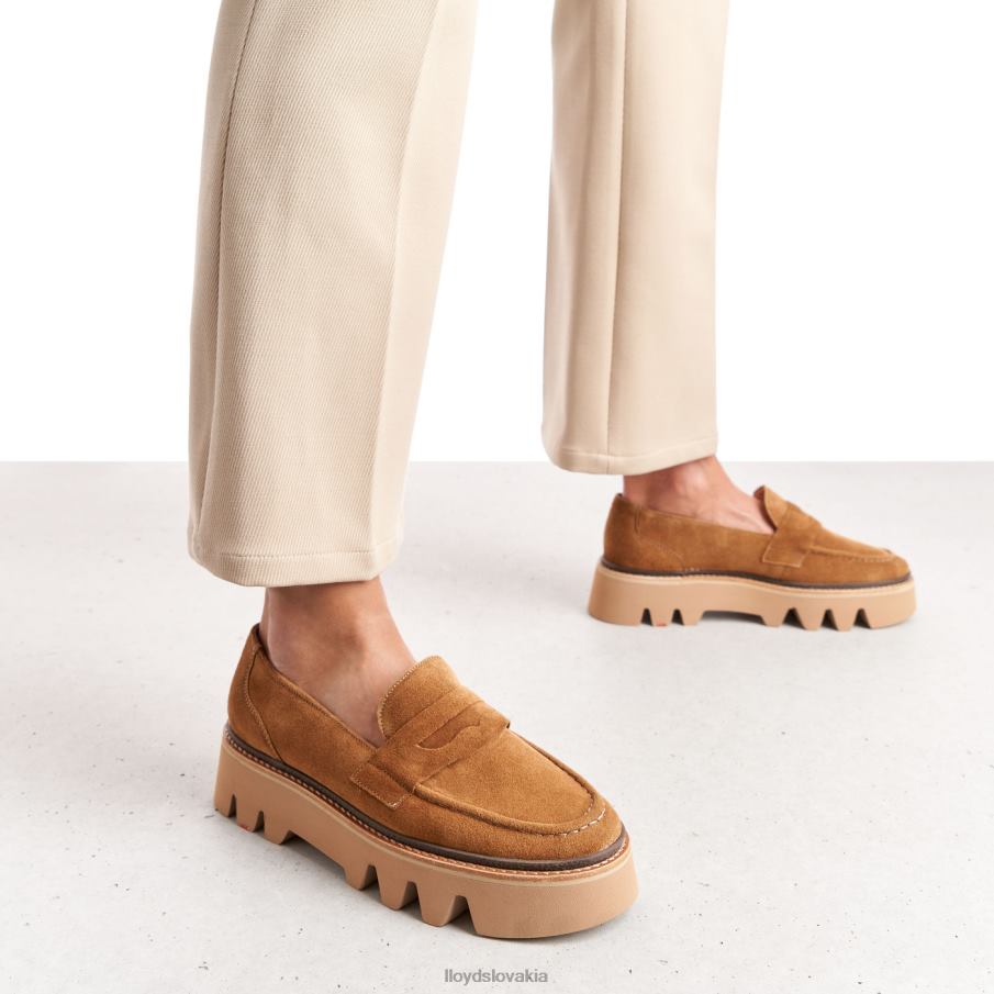 LLOYD kožená nazúvacia papuča ženy topánky hnedá 6R0JN1055