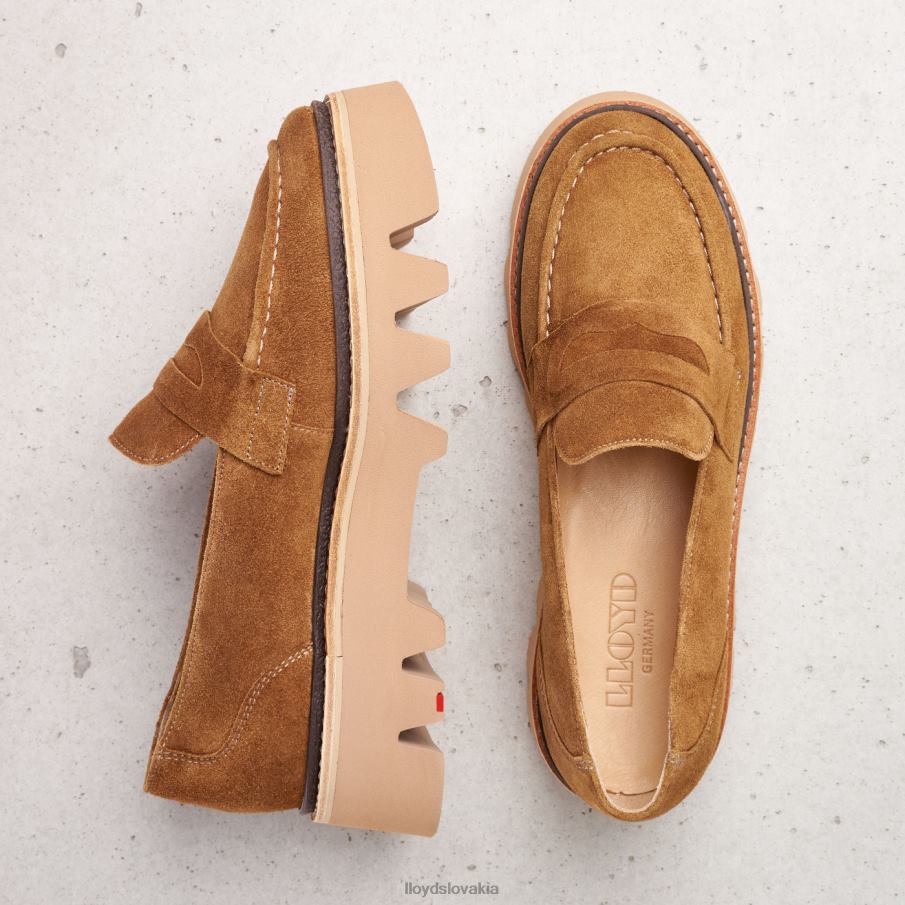 LLOYD kožená nazúvacia papuča ženy topánky hnedá 6R0JN1055