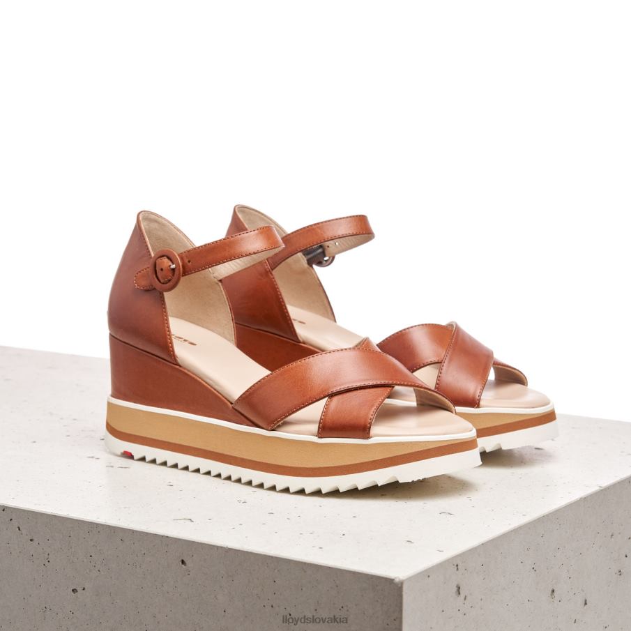 LLOYD klinové sandále ženy topánky hnedá 6R0JN1204