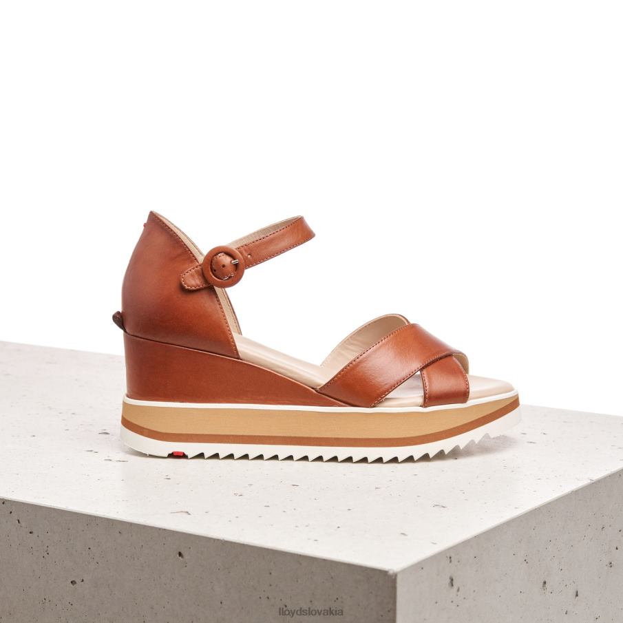 LLOYD klinové sandále ženy topánky hnedá 6R0JN1204