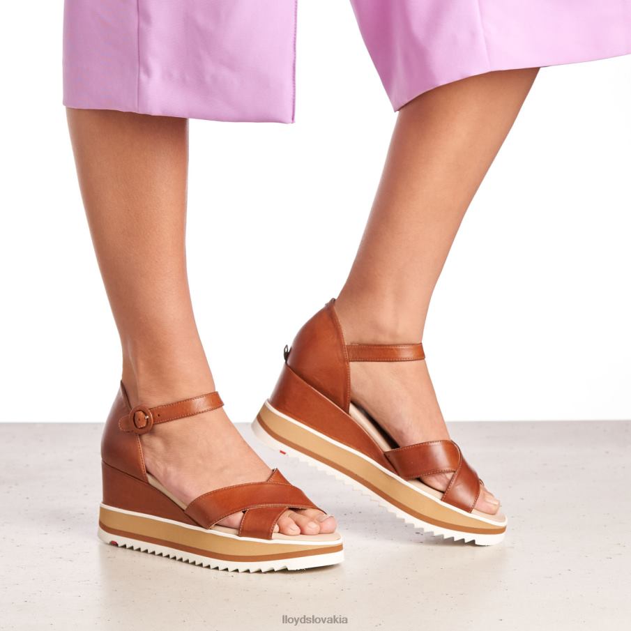 LLOYD klinové sandále ženy topánky hnedá 6R0JN1204