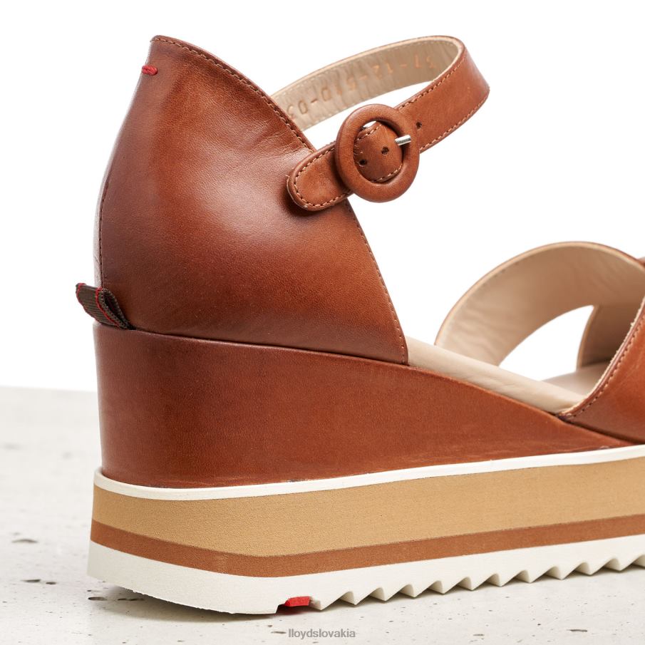 LLOYD klinové sandále ženy topánky hnedá 6R0JN1204