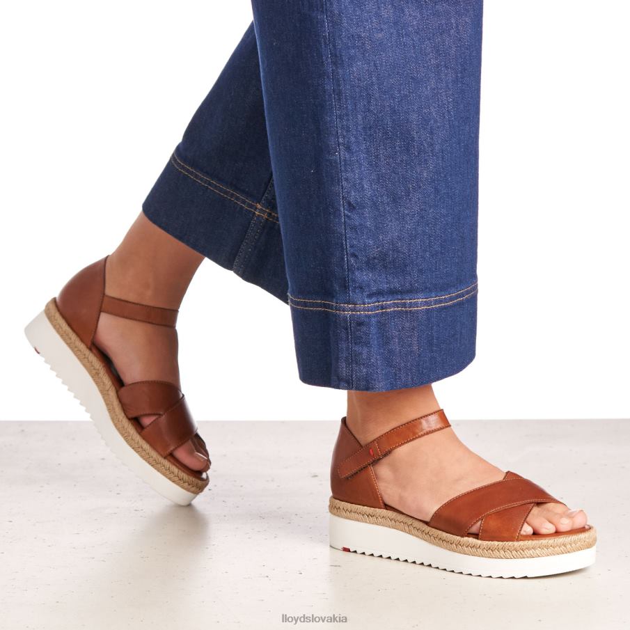 LLOYD klinové sandále ženy topánky hnedá 6R0JN1237