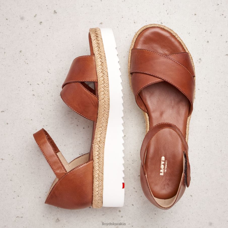 LLOYD klinové sandále ženy topánky hnedá 6R0JN1237