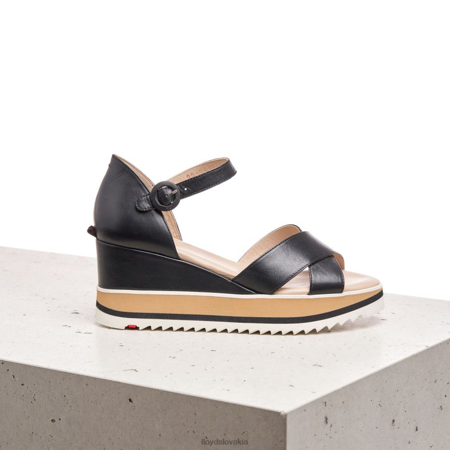 LLOYD klinové sandále ženy topánky čierna 6R0JN1208
