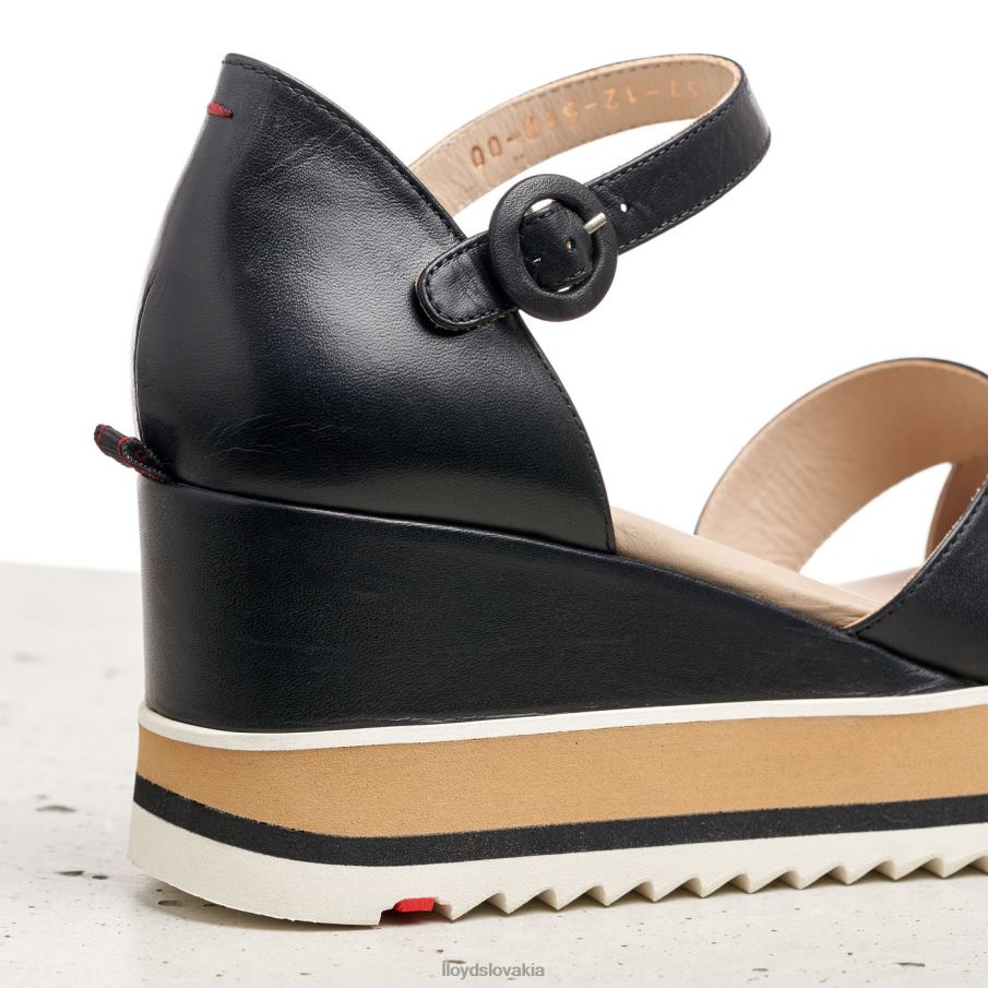 LLOYD klinové sandále ženy topánky čierna 6R0JN1208