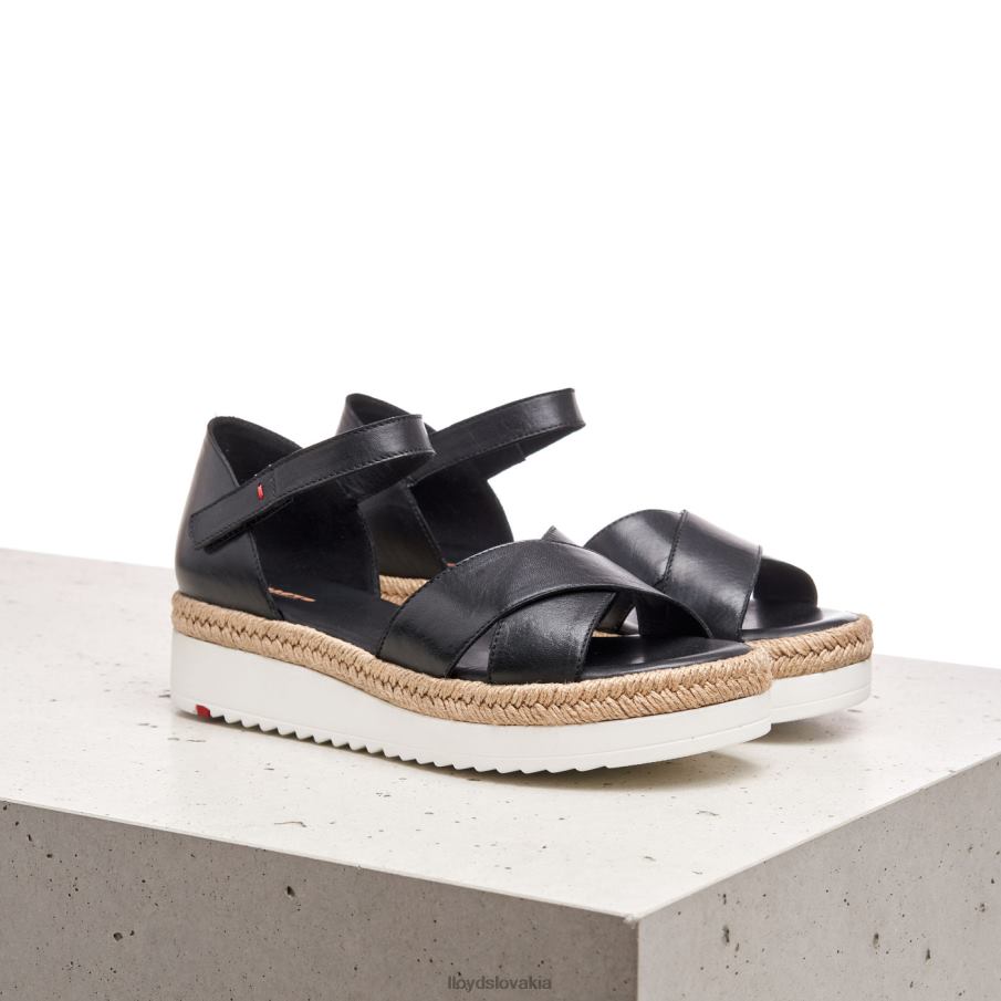 LLOYD klinové sandále ženy topánky čierna 6R0JN1242