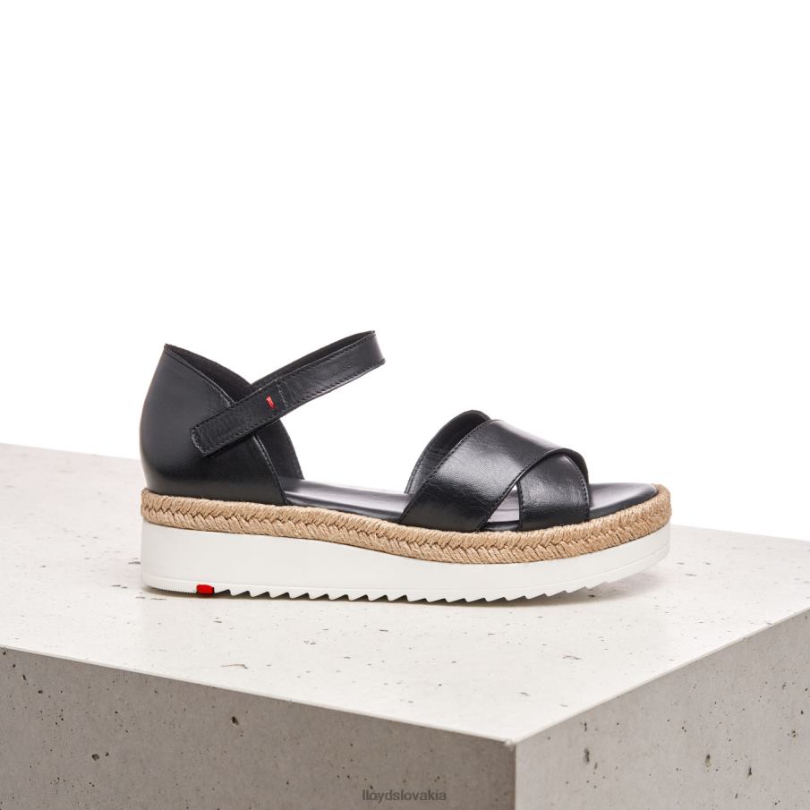 LLOYD klinové sandále ženy topánky čierna 6R0JN1242