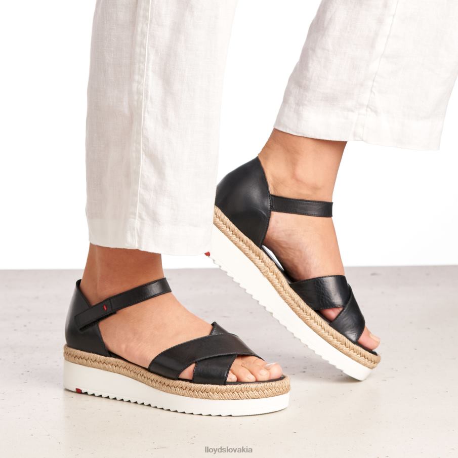 LLOYD klinové sandále ženy topánky čierna 6R0JN1242