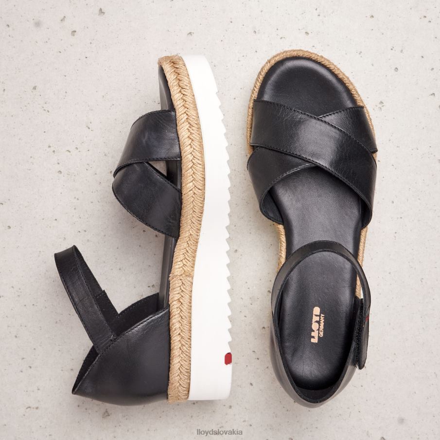 LLOYD klinové sandále ženy topánky čierna 6R0JN1242