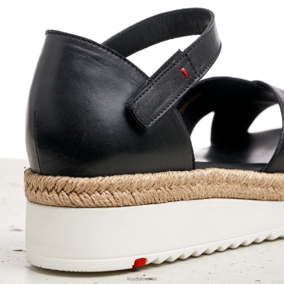 LLOYD klinové sandále ženy topánky čierna 6R0JN1242