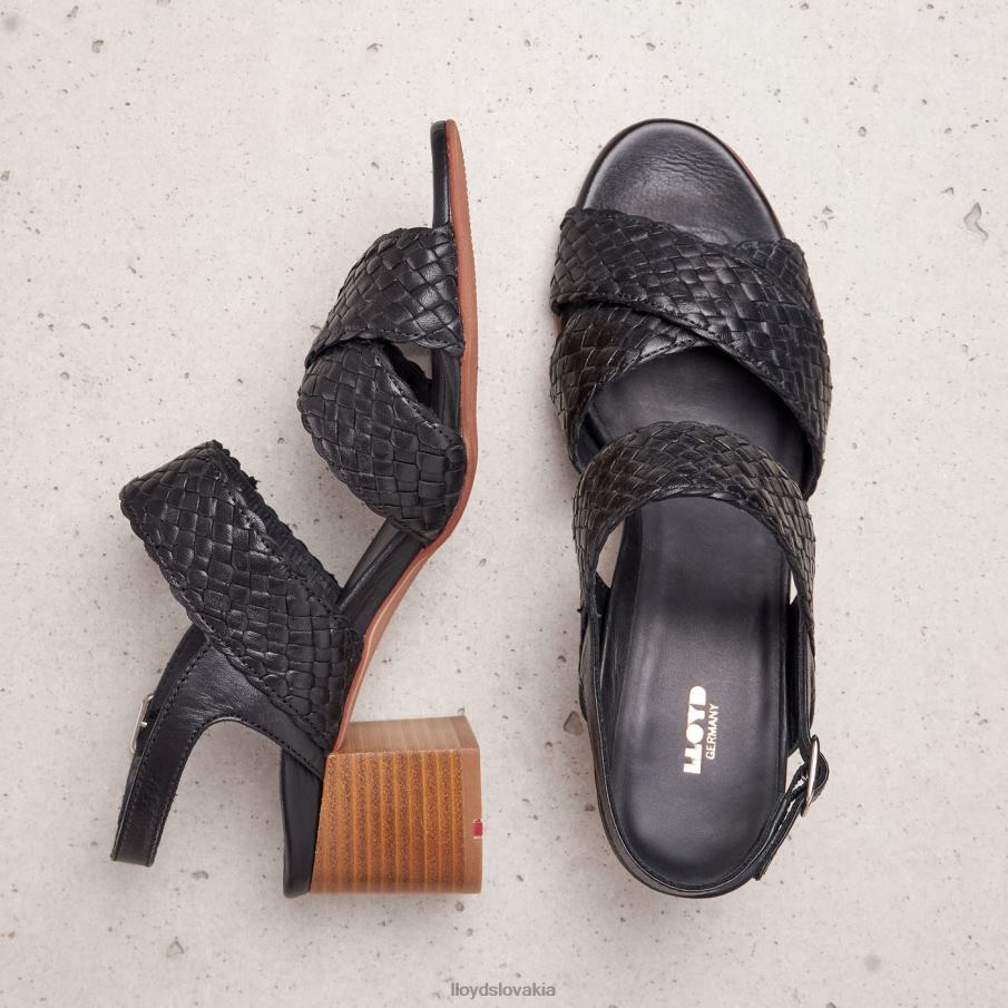 LLOYD kožené sandále ženy topánky čierna 6R0JN1201