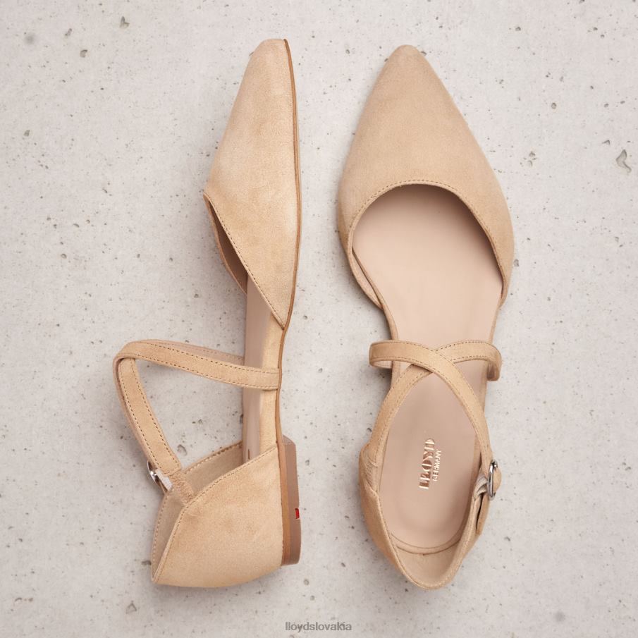 LLOYD sandále so semišovým povrchom ženy topánky béžová 6R0JN1165