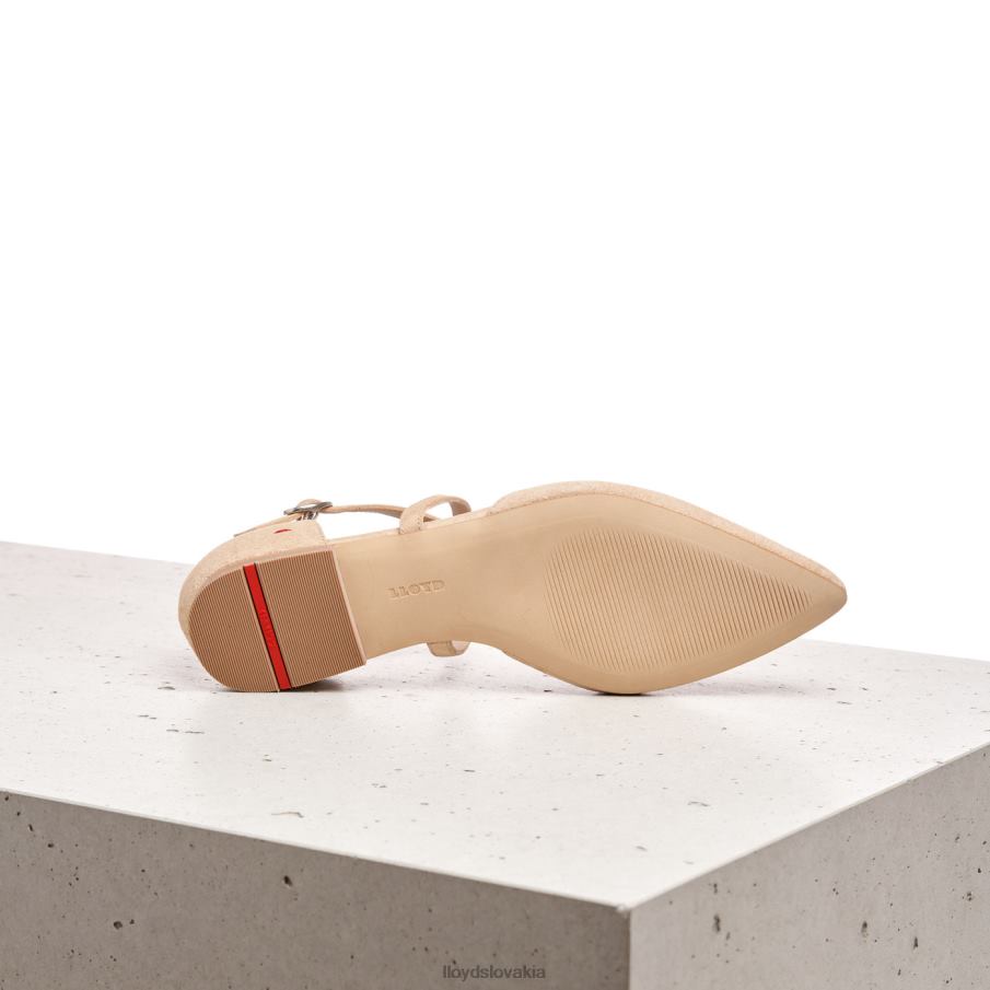 LLOYD sandále so semišovým povrchom ženy topánky béžová 6R0JN1165
