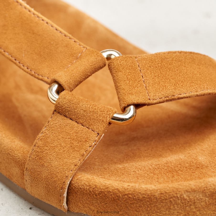 LLOYD sandále so semišovým povrchom ženy topánky hnedá 6R0JN1228