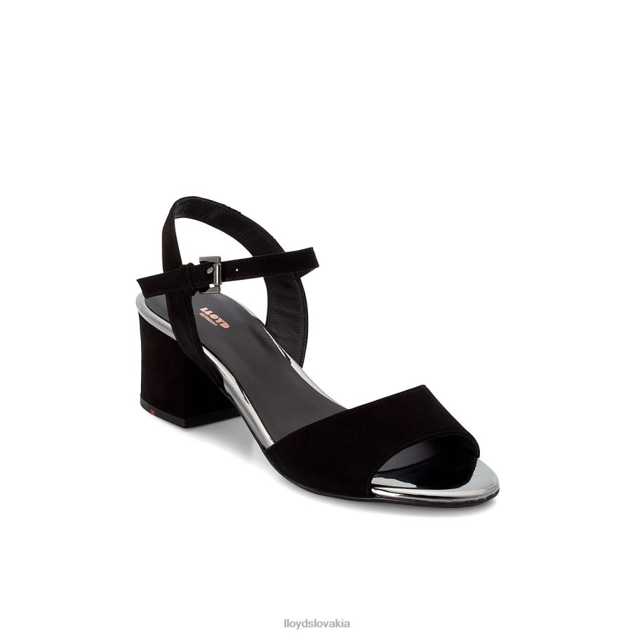 LLOYD sandále so semišovým povrchom ženy topánky čierna 6R0JN1173