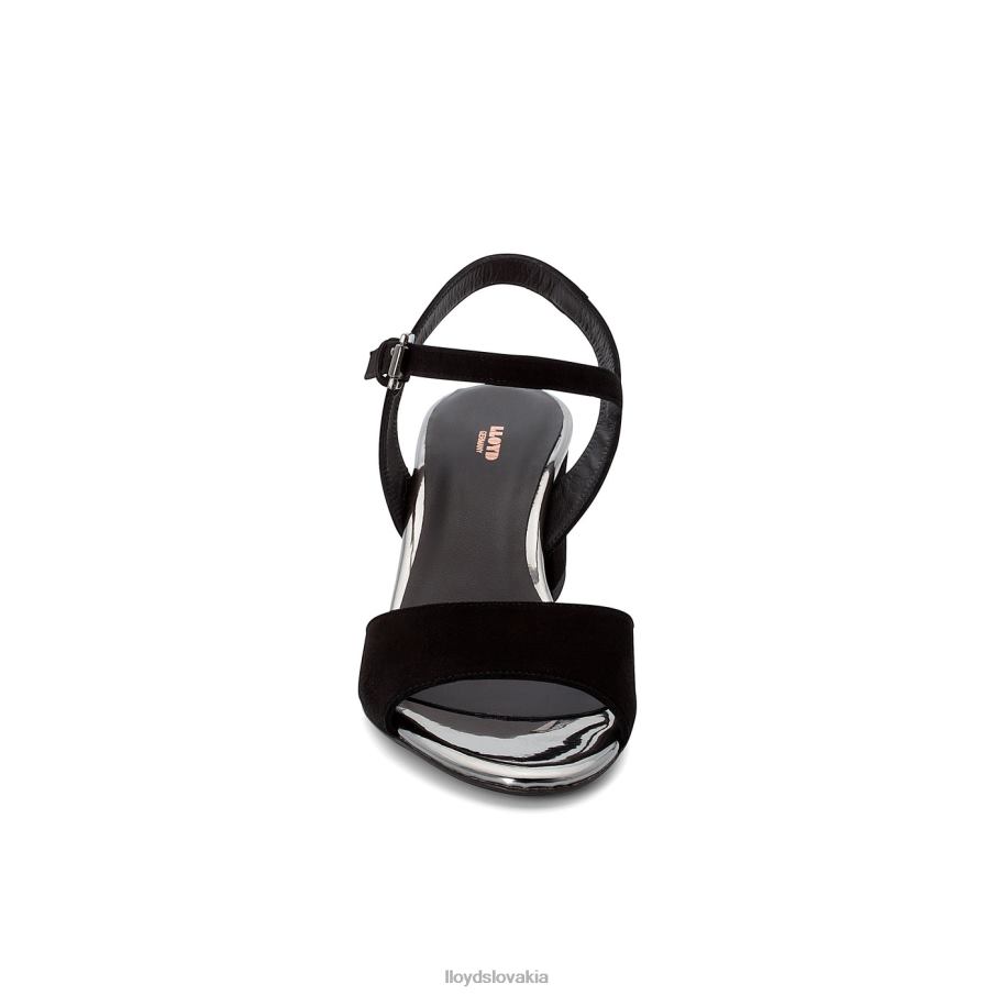 LLOYD sandále so semišovým povrchom ženy topánky čierna 6R0JN1173