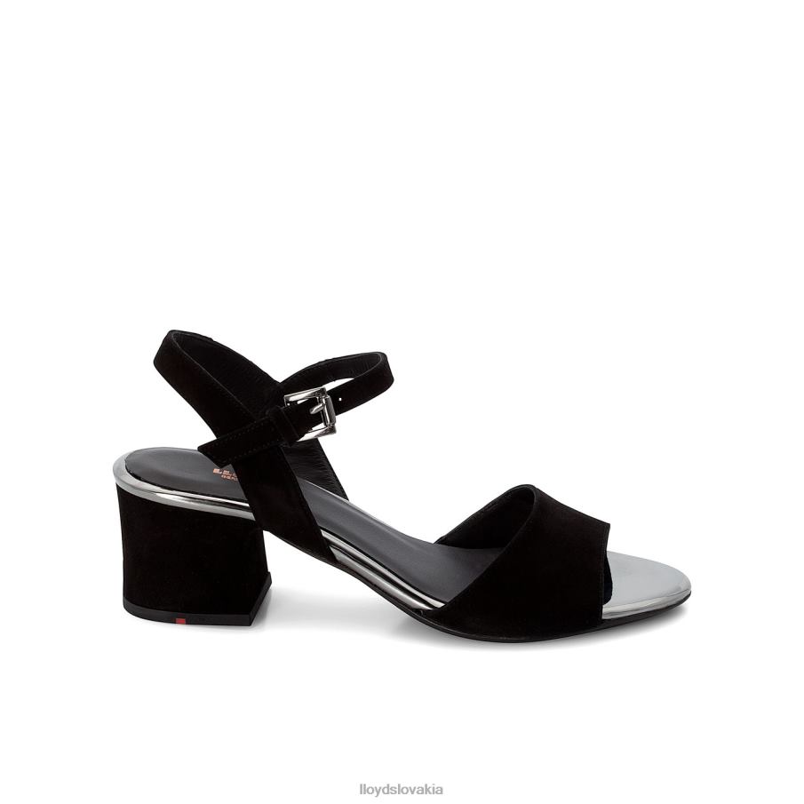 LLOYD sandále so semišovým povrchom ženy topánky čierna 6R0JN1173