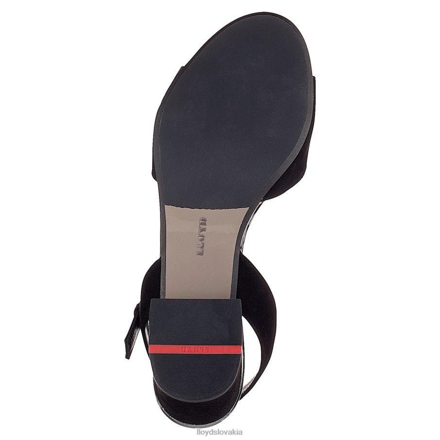 LLOYD sandále so semišovým povrchom ženy topánky čierna 6R0JN1173