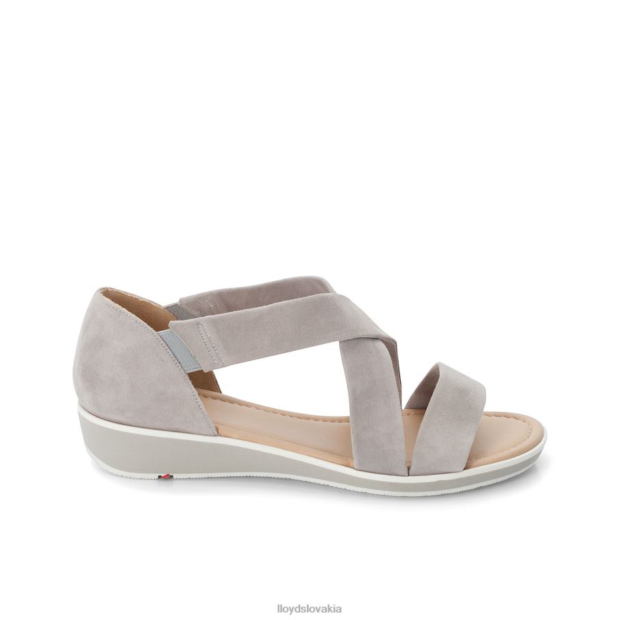 LLOYD sandále so semišovým povrchom ženy topánky sivá 6R0JN1247