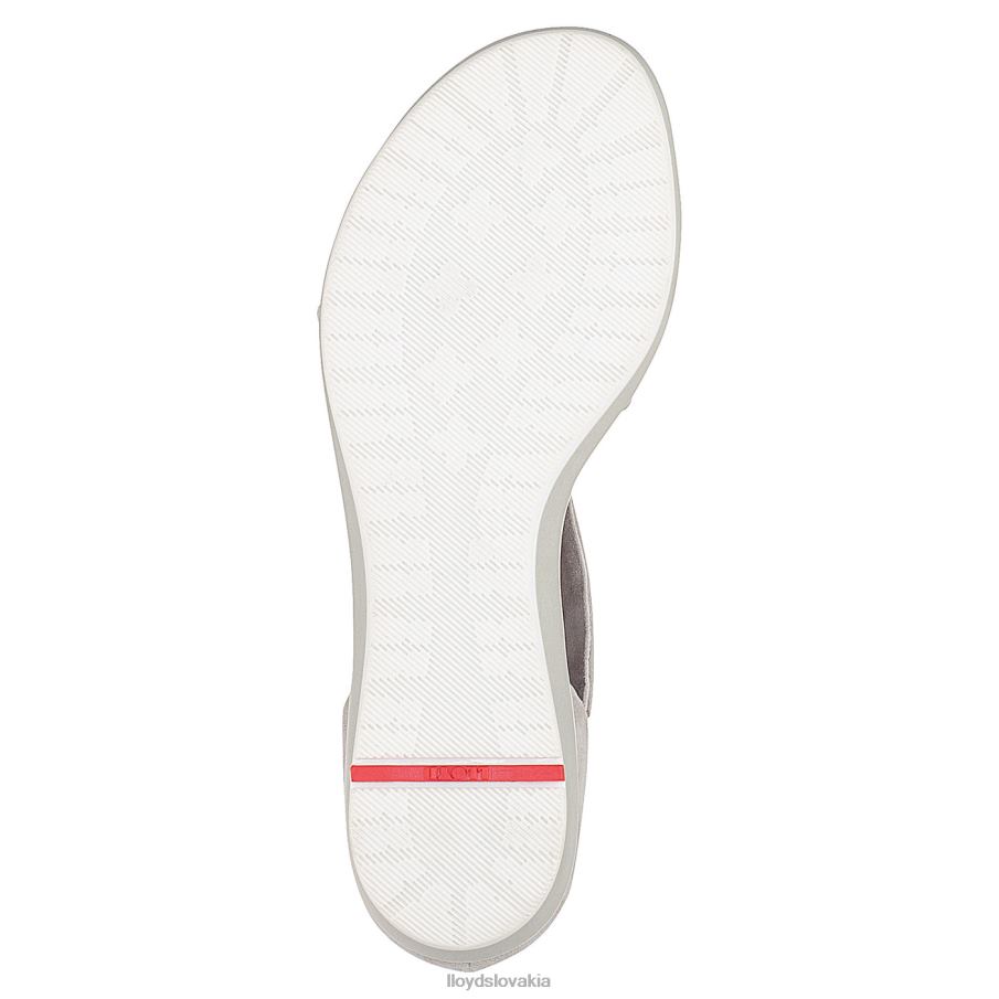 LLOYD sandále so semišovým povrchom ženy topánky sivá 6R0JN1247