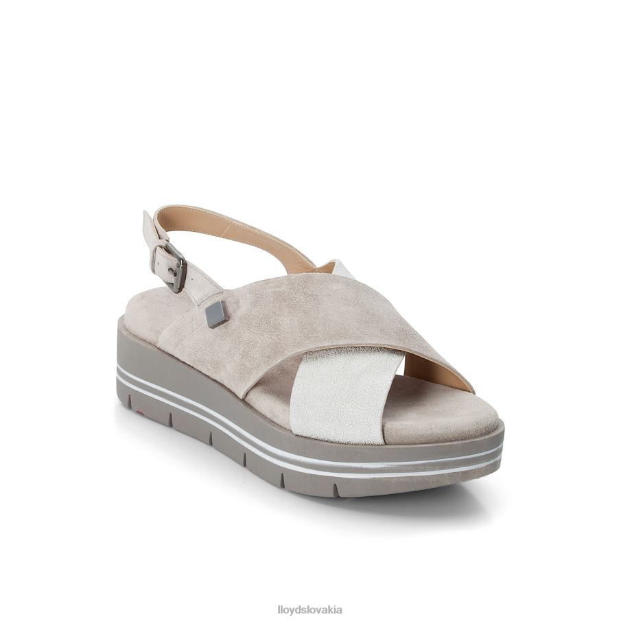 LLOYD sandále so semišovým povrchom ženy topánky sivá 6R0JN1252