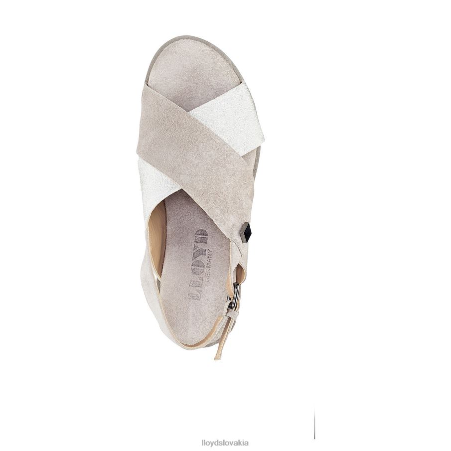 LLOYD sandále so semišovým povrchom ženy topánky sivá 6R0JN1252