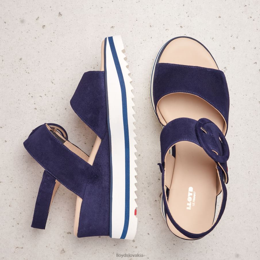 LLOYD semišové sandále ženy topánky Modrá 6R0JN1215