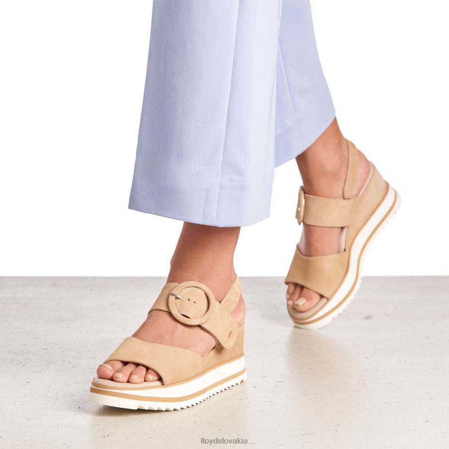 LLOYD semišové sandále ženy topánky béžová 6R0JN1224