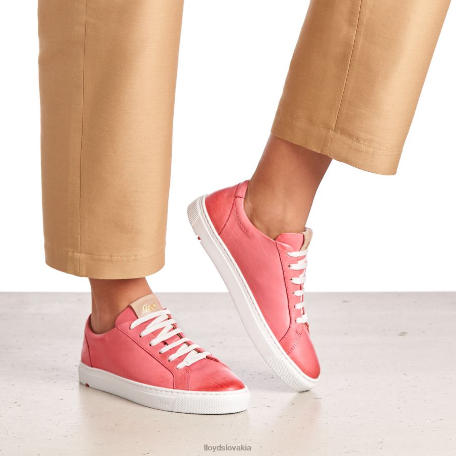LLOYD hladké kožené strakaté tenisky ženy topánky Ružová 6R0JN842
