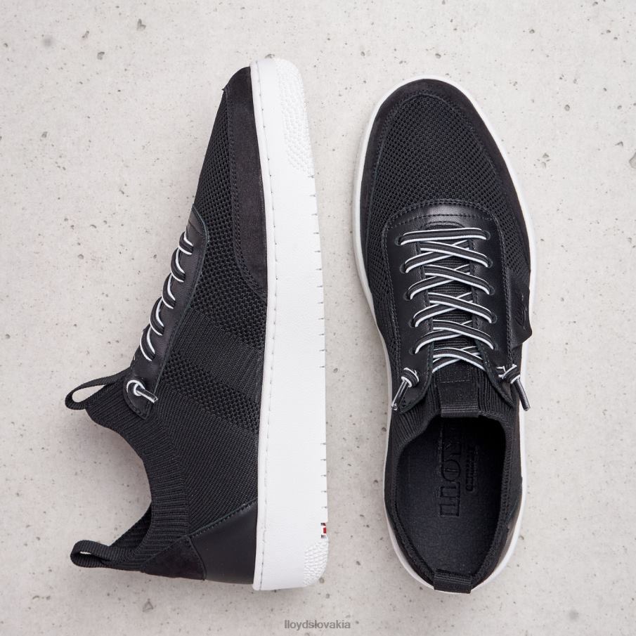 LLOYD hladké kožené strakaté tenisky ženy topánky čierna 6R0JN822